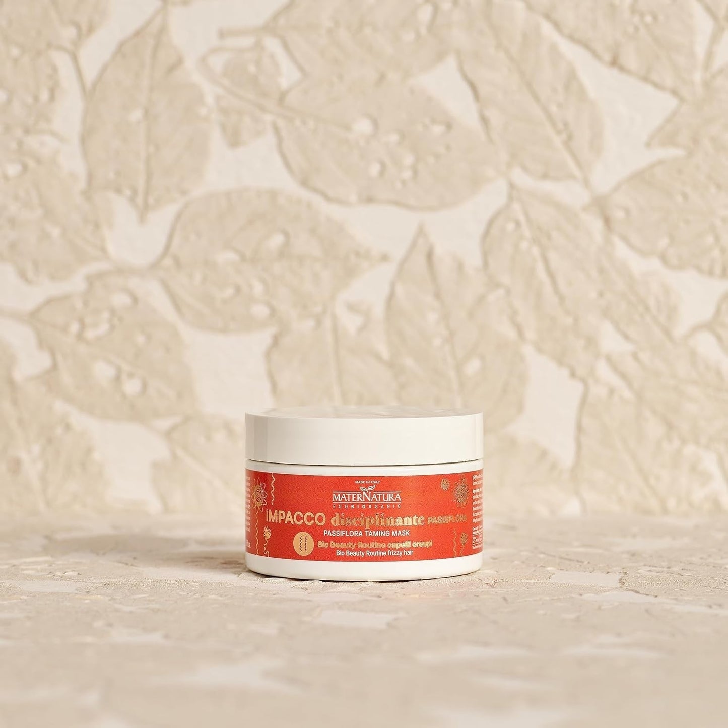 Maternatura, Mască de păr disciplinantă pentru păr creț cu floarea pasiunii, reparare, rezistență și strălucire pentru bucle perfecte, rutină de frumusețe organică pentru păr creț, Made in Italy - 100 ml Masca de par Naty Shop
