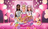 Cereale Barbie Rainbow Loops, inele colorate din grâu, ovăz și porumb cu aromă de fructe pentru micul dejun perfect, 1 pachet (1 x 350g)
