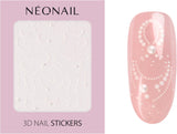 NÉONAIL Nagelstickers 3D - 61 Muster - Nail Charms - Nägel Selber Machen - Nails - Nageldesign - Accessories - Nailart - Nail Art Zubehör - Nagel Deko - Nagelschmuck - Dekoration Nageldesign - Weiß