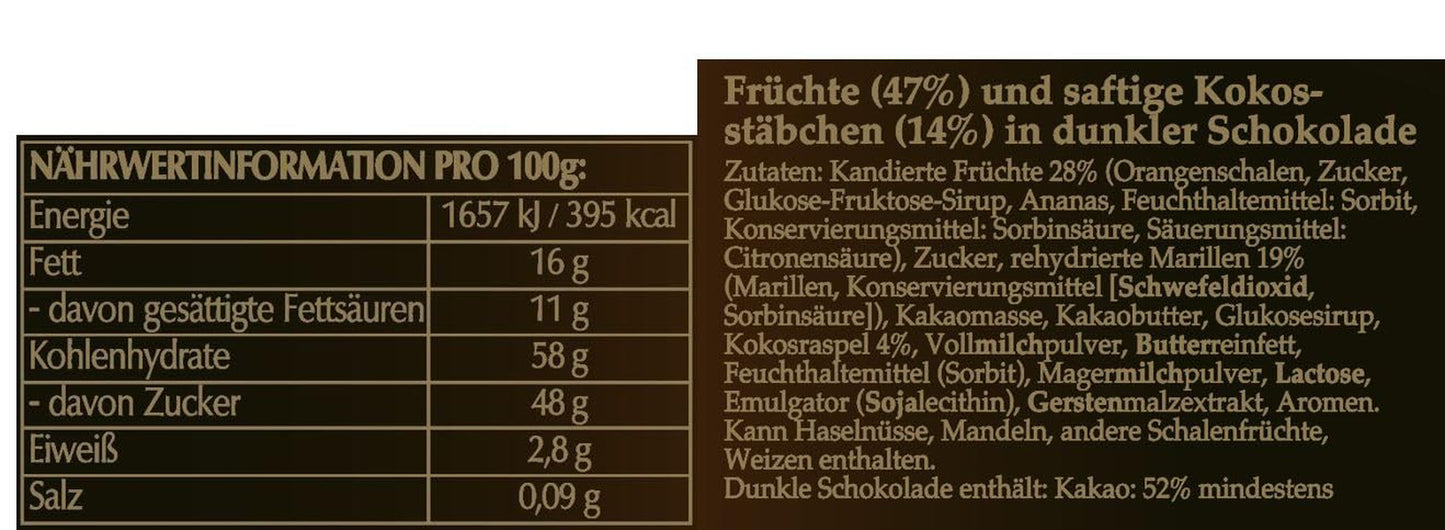 Fructe acoperite cu ciocolată Hofbauer Vienna, 1 kg