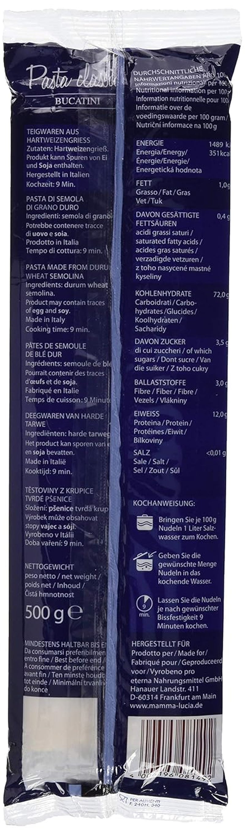 Paste Bucatini - Macaroane, pachet de 20 (20 x 500 g)
