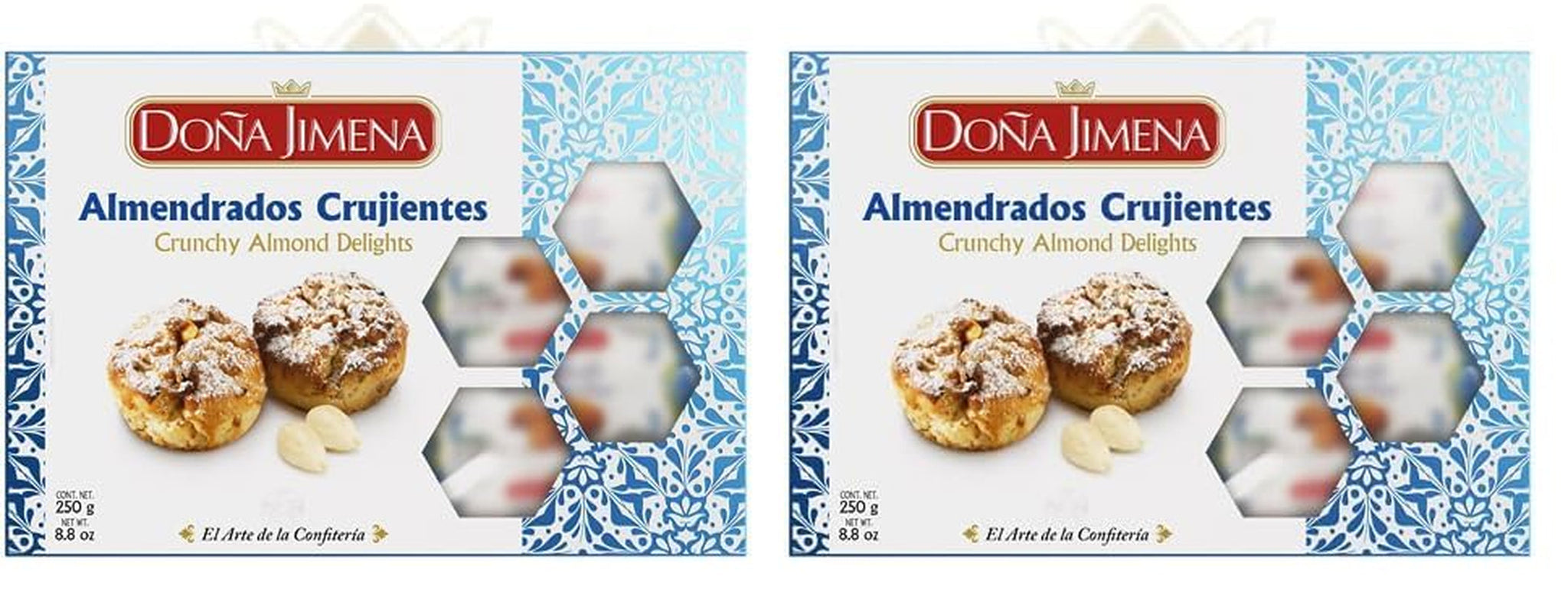 – Fursecuri crocante cu migdale, cea mai înaltă calitate, biscuiți tipici de Crăciun, rețetă artizanală, 250 g (pachet de 2)