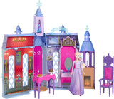 Mattel Disney Frozen - Casă de păpuși Castelul Arendelle (60 cm+) cu păpușa Elsa, 4 locuri de joacă și 15 piese de mobilier și accesorii din filmul Disney Frozen II, HLW61