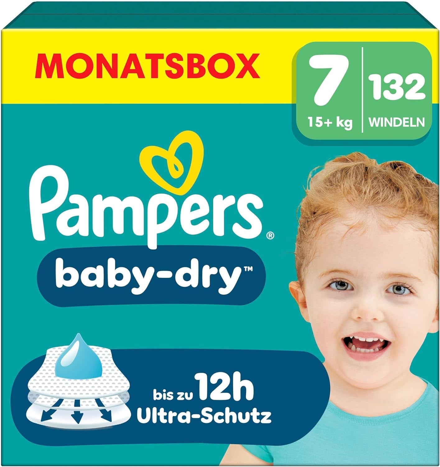 Scutece Pampers Baby-Dry mărimea 5, 174 de scutece, 11 kg - 16 kg, protecție împotriva scurgerilor de până la 100% și confort toată noaptea
