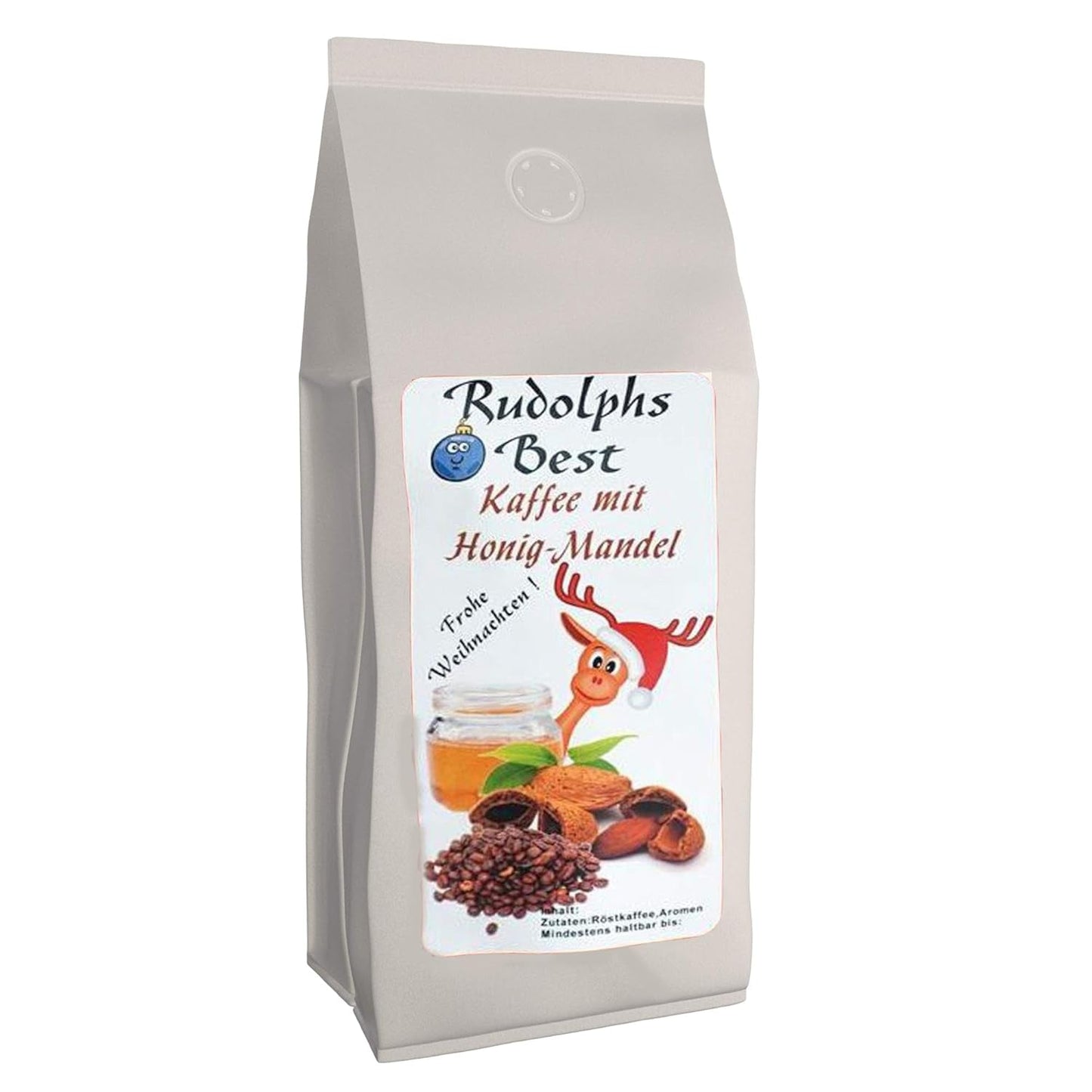 Cafea Rudolph's Best cu aromă de miere și migdale, 500 boabe întregi