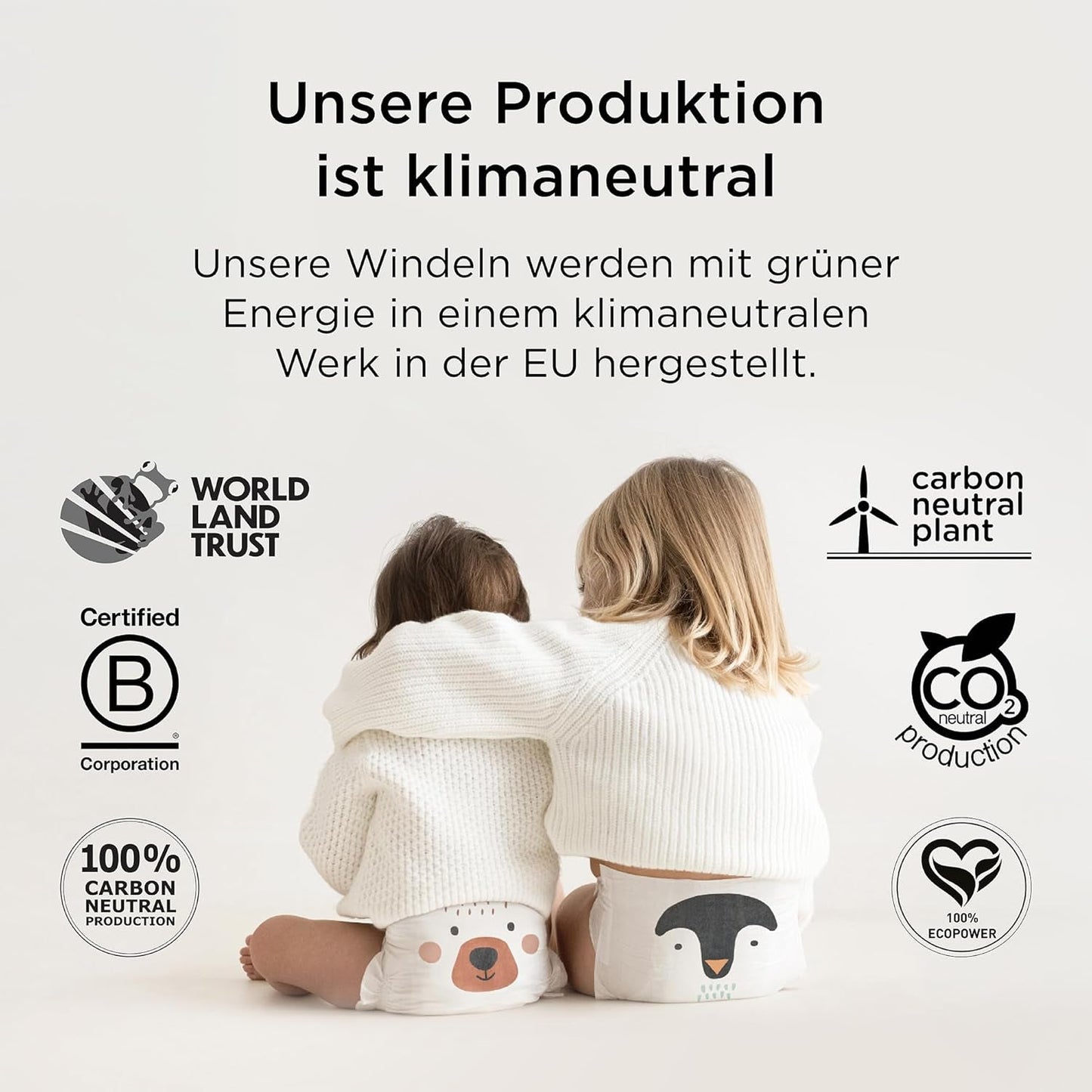 Scutece Kit & Kin Premium, mărimea 4 (9-14 kg), 128 bucăți, pe bază de plante și hipoalergenice, protecție fiabilă împotriva scurgerilor, vegane și fără cruzime