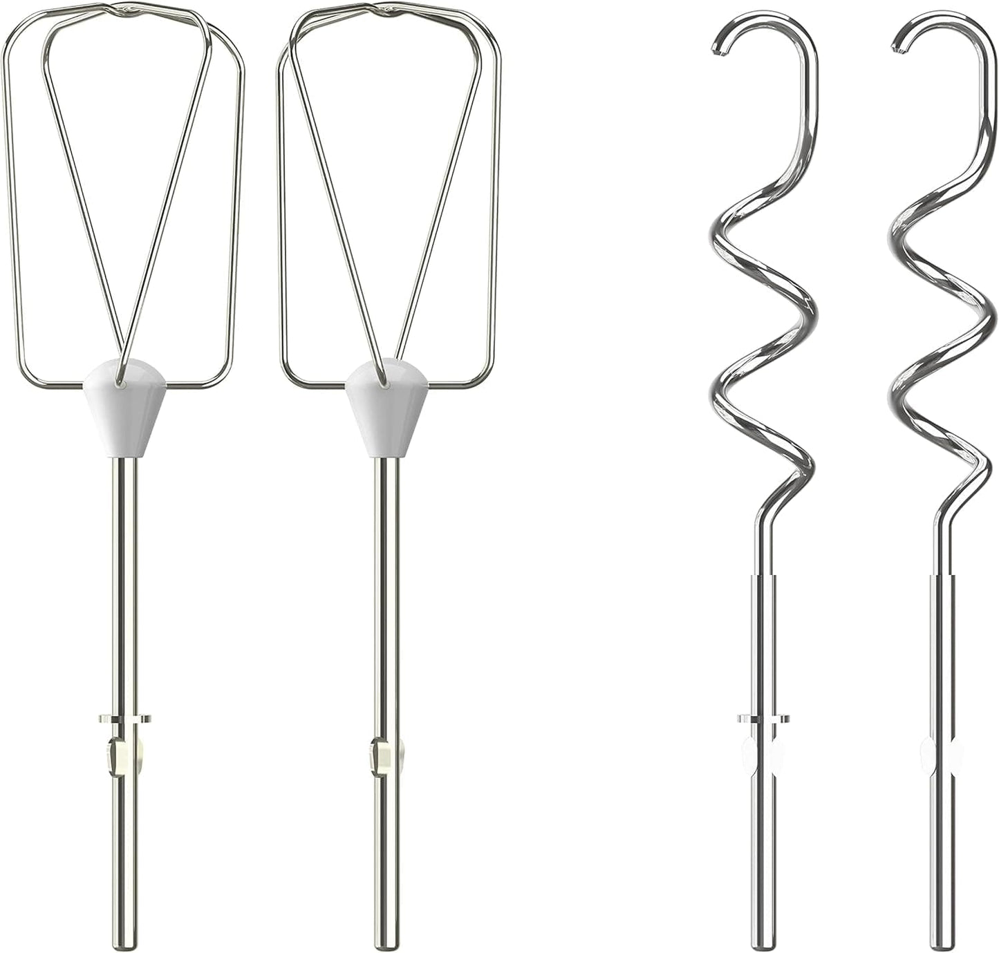 Krups GN4001 3 Mix 4000 Handmixer | 450 Watt | Robustes Design | Variabler Geschwindigkeitsregler | Turbo- Und Auswurf-Funktion | Inkl. 2 Rührbesen Und 2 Knethaken | Weiß/Grau Bucatarie Naty Shop
