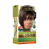 Indus Valley Natural Damage Free Gel Hair Colour | Fără amoniac, vegan și fără cruzime | Până la 100% acoperire gri, rezultate de lungă durată | Castaniu deschis 5.0 (20 gram + 200 ml) Vopsea pentru par Naty Shop Maro mediu