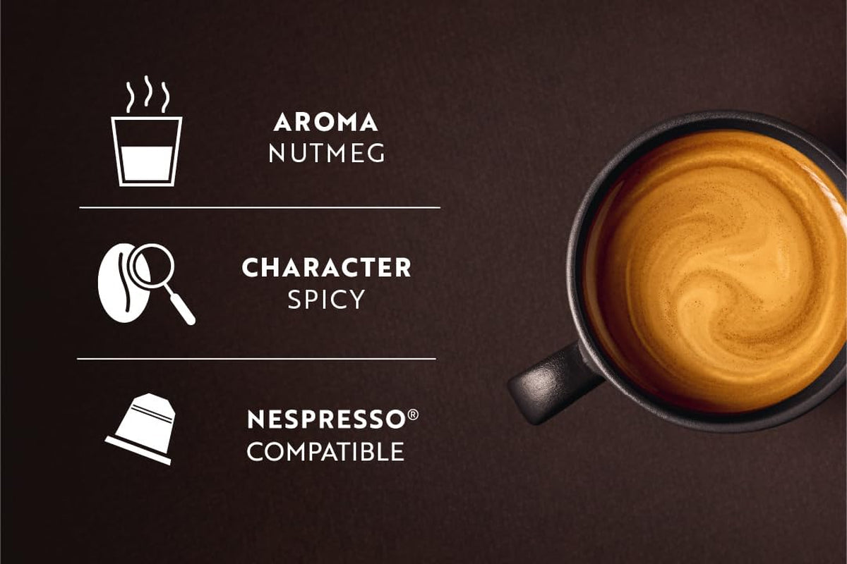 Café Royal Lungo Forte – Nespresso®-kompatible Kaffeekapseln, 100 % Arabica, würzig, dunkle Röstung, Intensität 8/12, Rainforest Alliance, 36 Kapseln