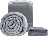 Winthome Pătură ponderată cu capac de plapumă 150X205Cm 10.4Kg, pătură ponderată confortabilă, pătură de terapie anti-stres, pătură grea pentru somn profund și recuperare mai bună, pătură grea pentru adulți (gri) Paturi si Cuverturi Besuche den Winthome-Store Gri 140X205Cm-8.6Kg
