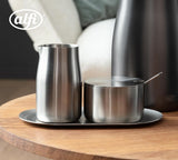 SET LAPTE ȘI ZAHĂR alfi, finisaj mat, set lapte și zahăr din oțel inoxidabil de înaltă calitate, design elegant, lavabil în mașina de spălat vase, durabil