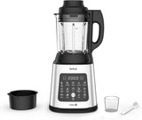 Tefal Perfectmix Cook Hochgeschwindigkeits-Standmixer, Mit Kochfunktion, 10 Auto-Programme, Heiße Und Kalte Rezepte, Abnehmbare Klingen, Inkl. Dampfkorb, Silber/Schwarz, BL83SD30 Bucatarie Naty Shop