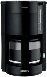 Krups F30908 ProAroma Espressor cu filtru și carafă de sticlă, capacitate 1,25 l, 10-15 cești, 1050 W, negru