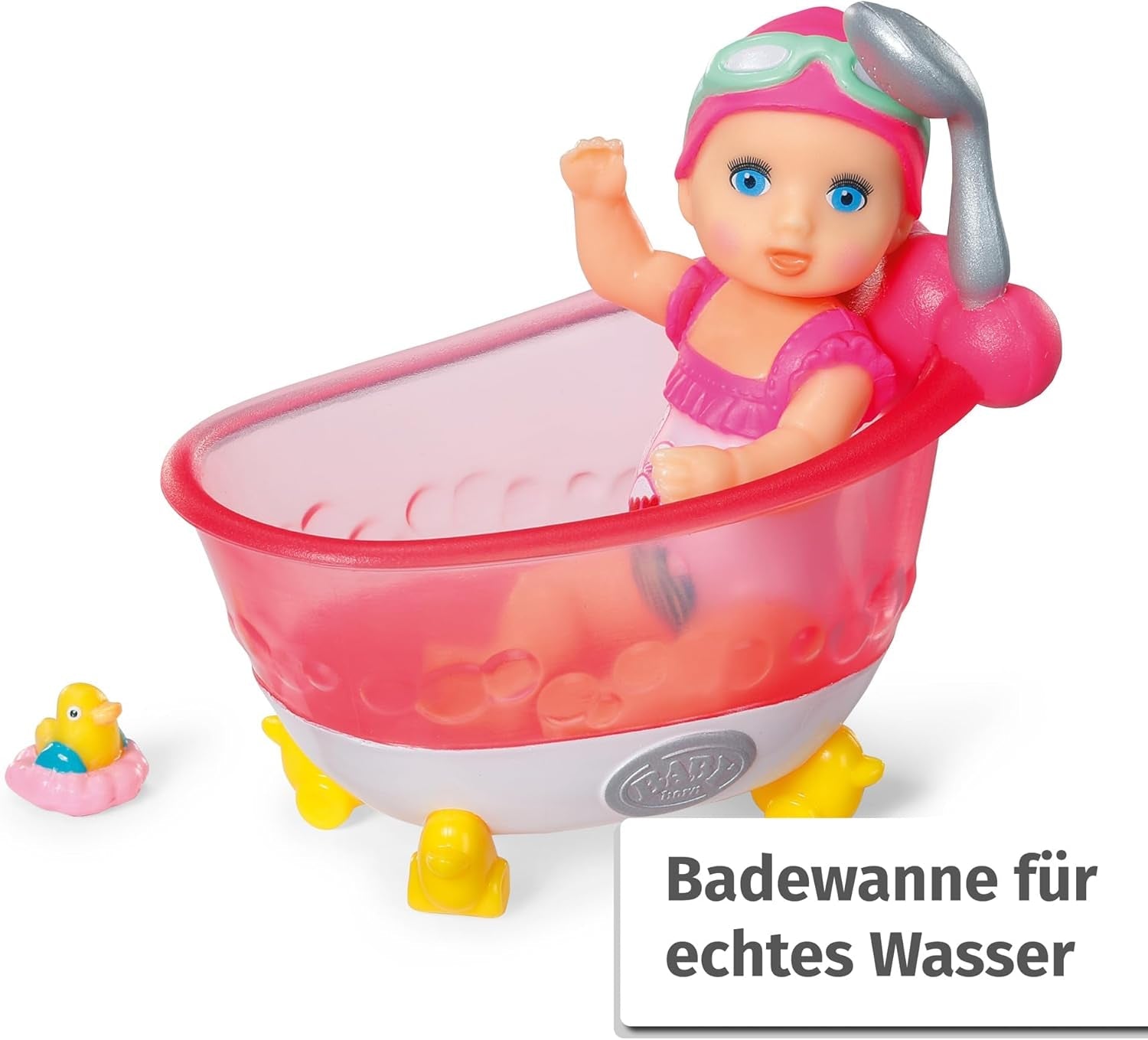 BABY Born Minis set de joacă pentru cadă cu păpușă Minis Amy și rață, 906101 Zapf Creation Papusi Naty Shop