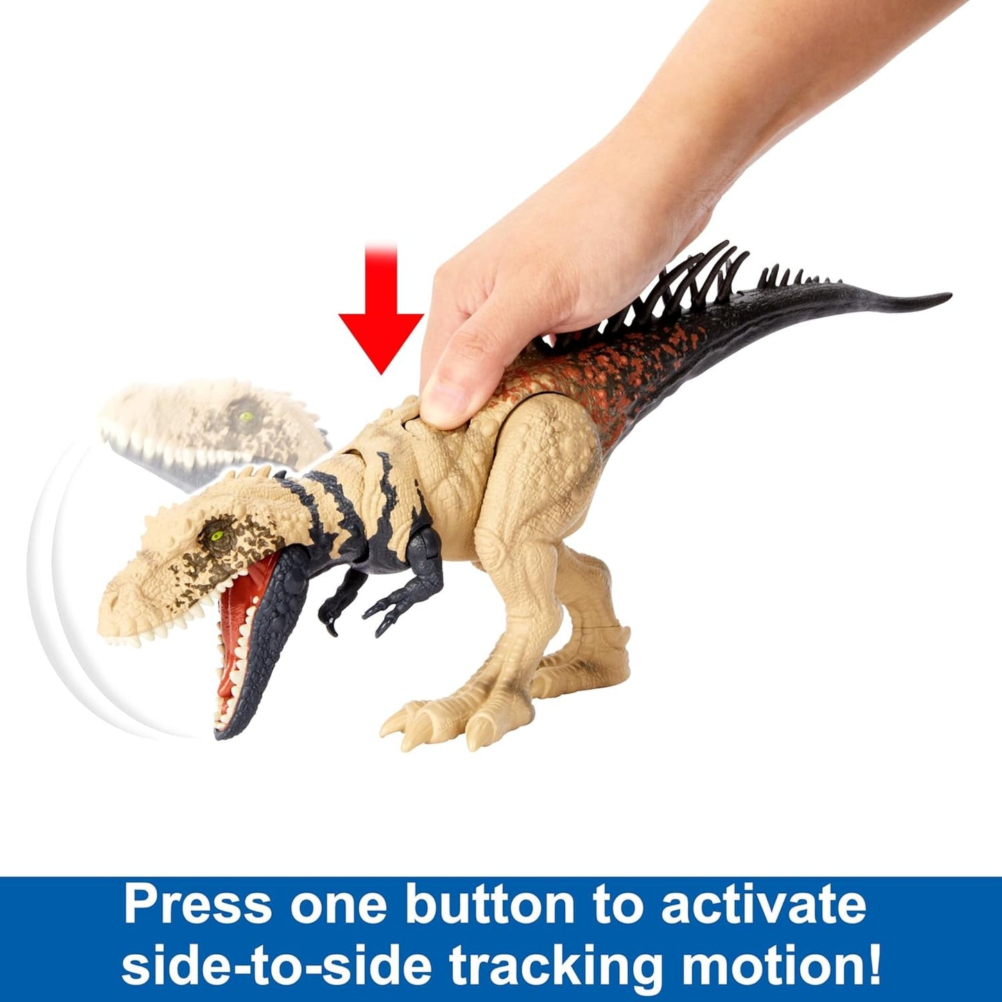 Jucărie dinozaur Jurassic World, Bistahieversor Gigantic Trackers Specii mari Figura de acțiune cu mișcare de atac și echipament de urmărire, distracție digitală, HLP27 Papusi Naty Shop