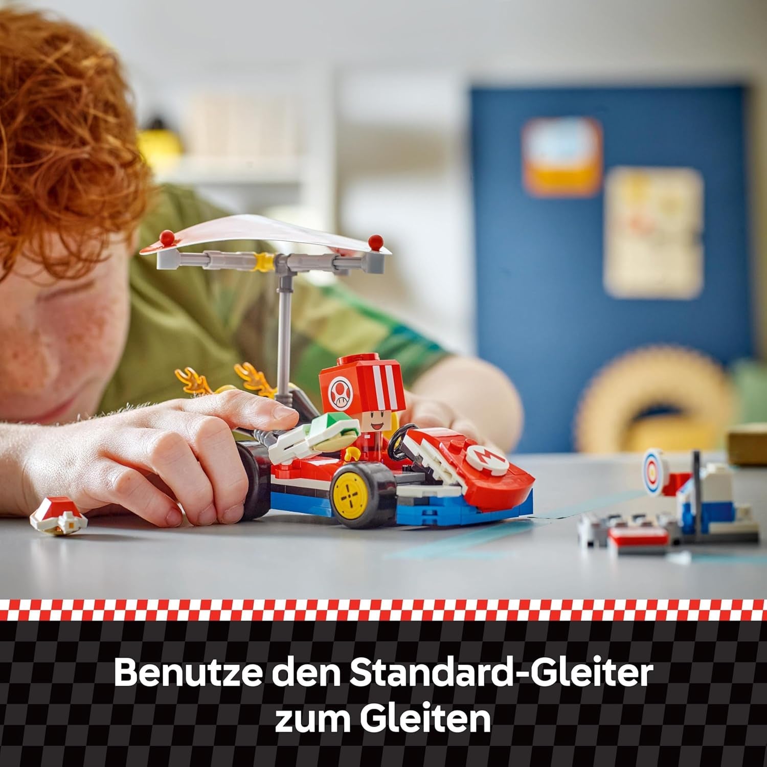 LEGO Super Mario: Mario Kart - Standard Kart, colecție Nintendo, cadou pentru copii, permite băieților, fetelor și jucătorilor de la 7 ani să joace independent, jucărie de aventură cu figura Toad 72032 Seturi de constructie Besuche den LEGO-Store