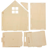 Baker Ross FN199 kit casă de păpuși din lemn - 1-pack, kit casă de păpuși pentru copii, kit de artizanat Casute de papusi Naty Shop