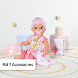 BABY Born Lena (Little Baby Girl) 36Cm, păpușă cu 7 funcții pentru copii de la 1 an, funcționează fără baterie, păpușă mare de 36 cm Papusi Naty Shop