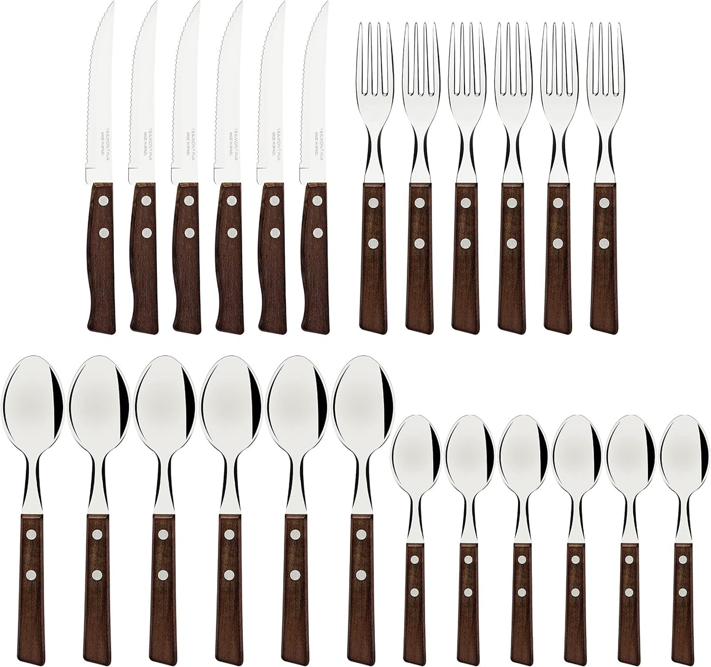 Set de tacâmuri Tramontina TRADICIONAL Pentru 6 persoane, 24 de piese Bucatarie Naty Shop