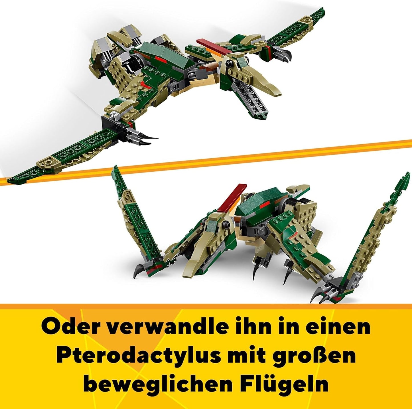 LEGO Creator T.Rex, Dino 3-in-1 pentru transformare în Triceratops sau Pterodactil, model de dinozaur mobil pentru copii, cadou pentru băieți și fete 31151 Seturi de constructie Besuche den LEGO-Store