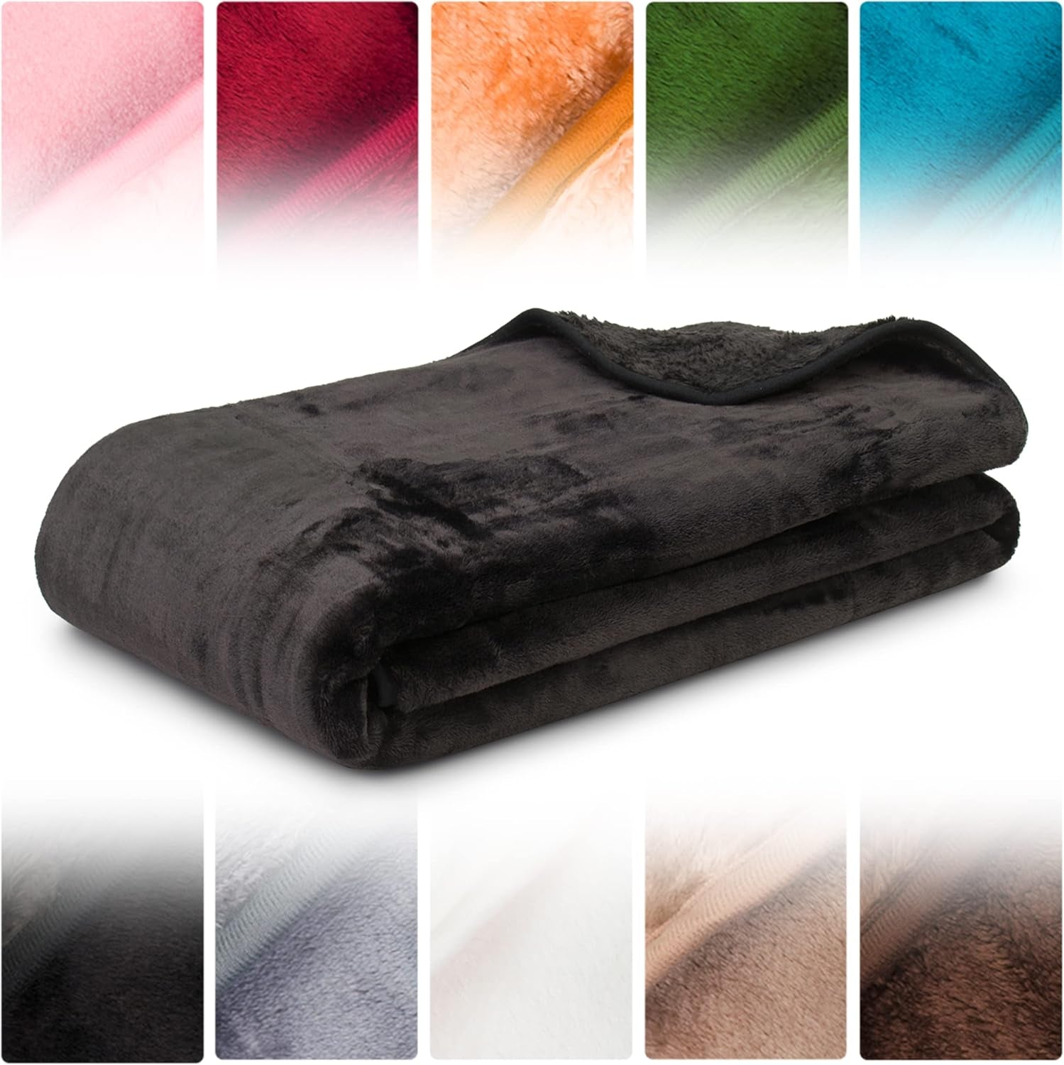 Amago - Pătură confortabilă, aspect cașmir, 180 X 220 cm - Negru Paturi si Cuverturi Besuche den GÃ¶zze-Store