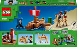 LEGO Minecraft The Pirate Ship Voyage, navă de jucărie cu figuri de pirați, calmar și cămilă, jucărie de construcție pentru jocuri de rol, cadou pentru băieți și fete de la 8 ani 21259 Seturi de constructie Besuche den LEGO-Store