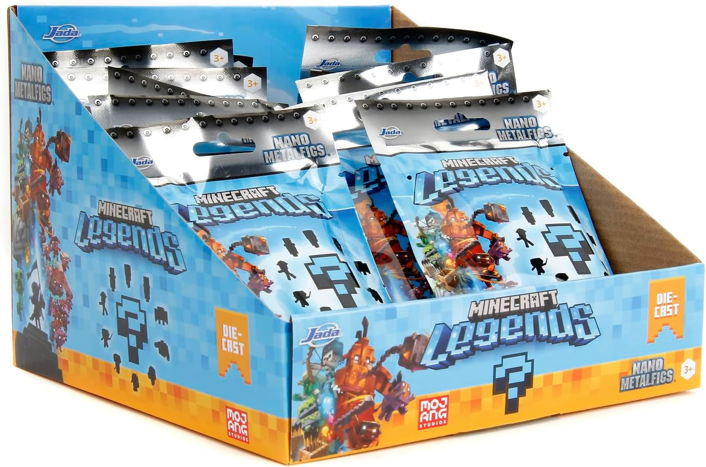 Jada Toys - Minecraft Blind Pack Nanofigs, Wave 2, Minecraft Legends Nano Metal Collectible Figure, Diverse modele, 4 Cm, Vârsta 3+, Negru Action figures Naty Shop