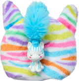 Păpușa Barbie Cutie Reveal și accesorii, costum de pluș zebră curcubeu și 10 surprize care își schimbă culoarea, gama Color Dream, HRK39