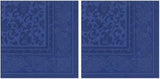 50 șervețele "Colecția ROYAL" 1/4 pliu 40 Cm X 40 Cm albastru închis "Ornamente"
