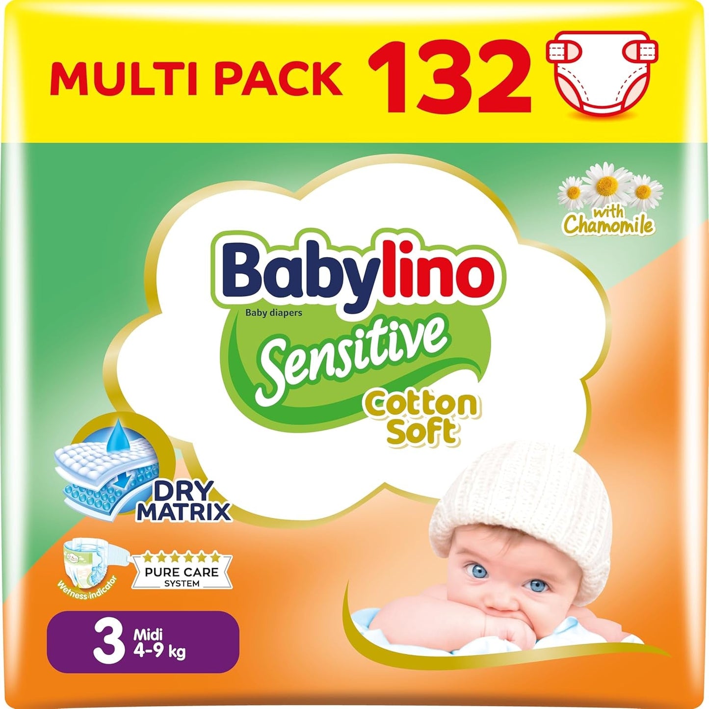 Scutece pentru bebeluși Sensitive, mărimea 1, nou-născuți (2-5 kg), 26 bucăți