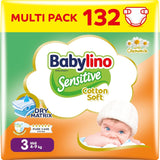 Scutece pentru bebeluși sensibili, mărimea 6, extra mari (13-18 kg), 114 scutece