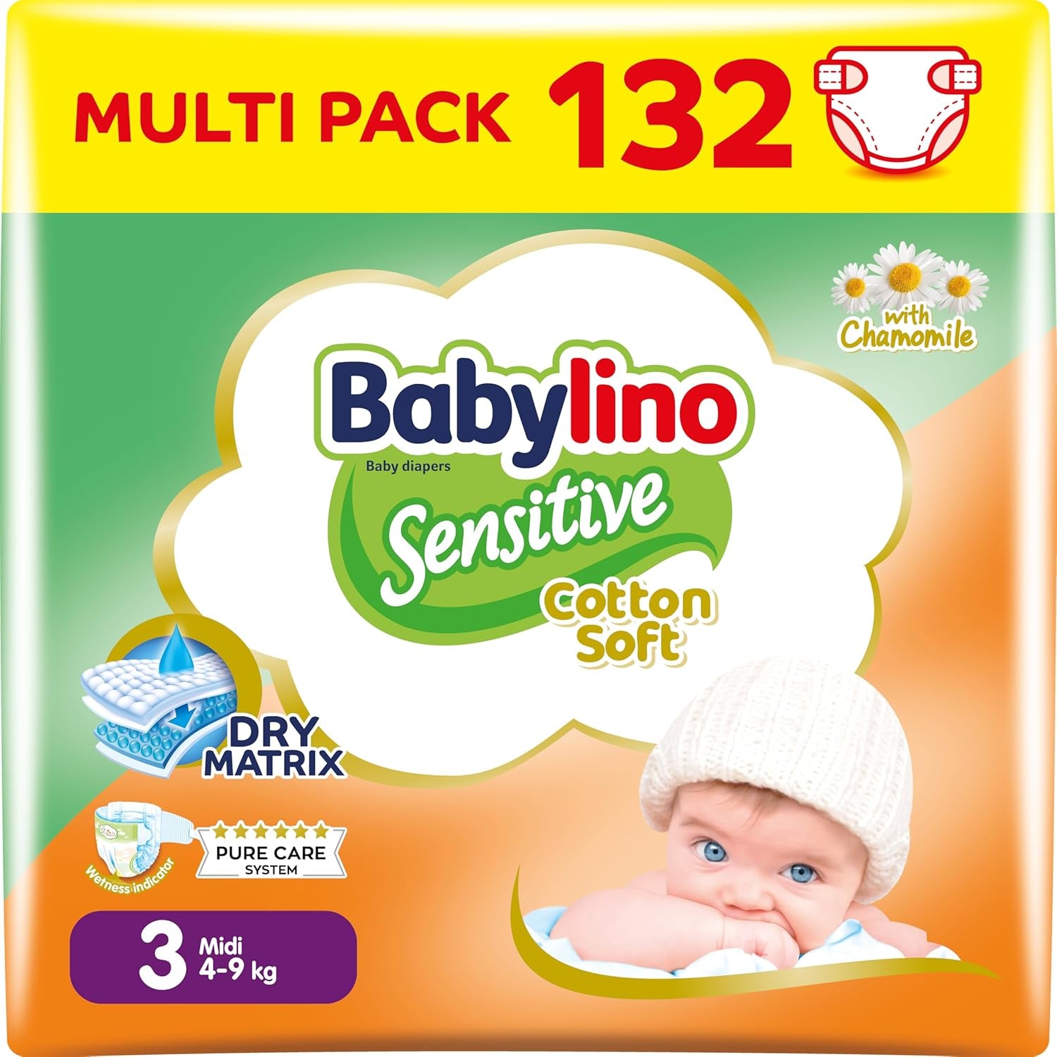 Scutece pentru bebeluși Sensitive mărimea 4, Maxi (8-13 kg), 20 bucăți