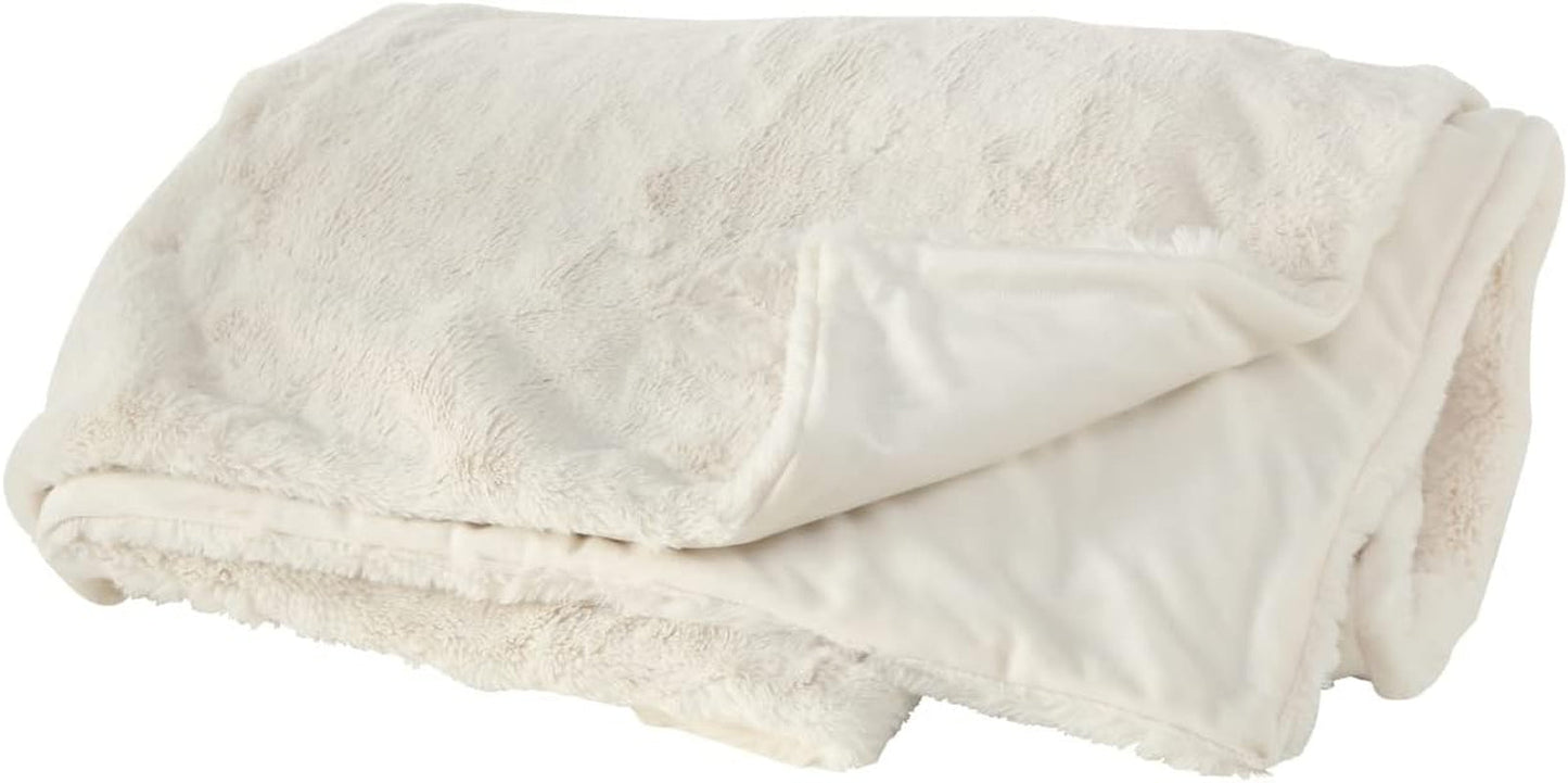 Pătură Boltze Storan (dimensiune 150X200 cm, culoare bej, pătură confortabilă din poliester, ideală pentru serile reci de iarnă, aspect blană) 1015378 Paturi si Cuverturi BOLTZE Alb crem