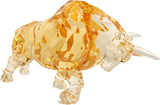 FengShui Wall Street Bull Statue Acrylic Bull Figurine Sculptura Home Office Desk Decorative Ornament 21.6 cm L (Amber) Statuete si sculpturi Naty Shop