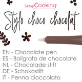 Scrapcooking - Pix Ciocolată Maro - Zahăr Scris Ciocolată 25 g - Pix Zahăr Decorativ Comestibil - Scriere și Desen - Etichetare Fondant, Glazură, Prăjituri - 6801