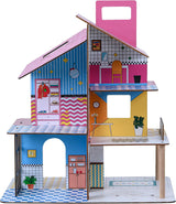 Casă de păpuși din lemn pentru copii Olivia's Little World 360, păpuși de 8,9 cm și 12 accesorii, multicoloră, TD-13260C