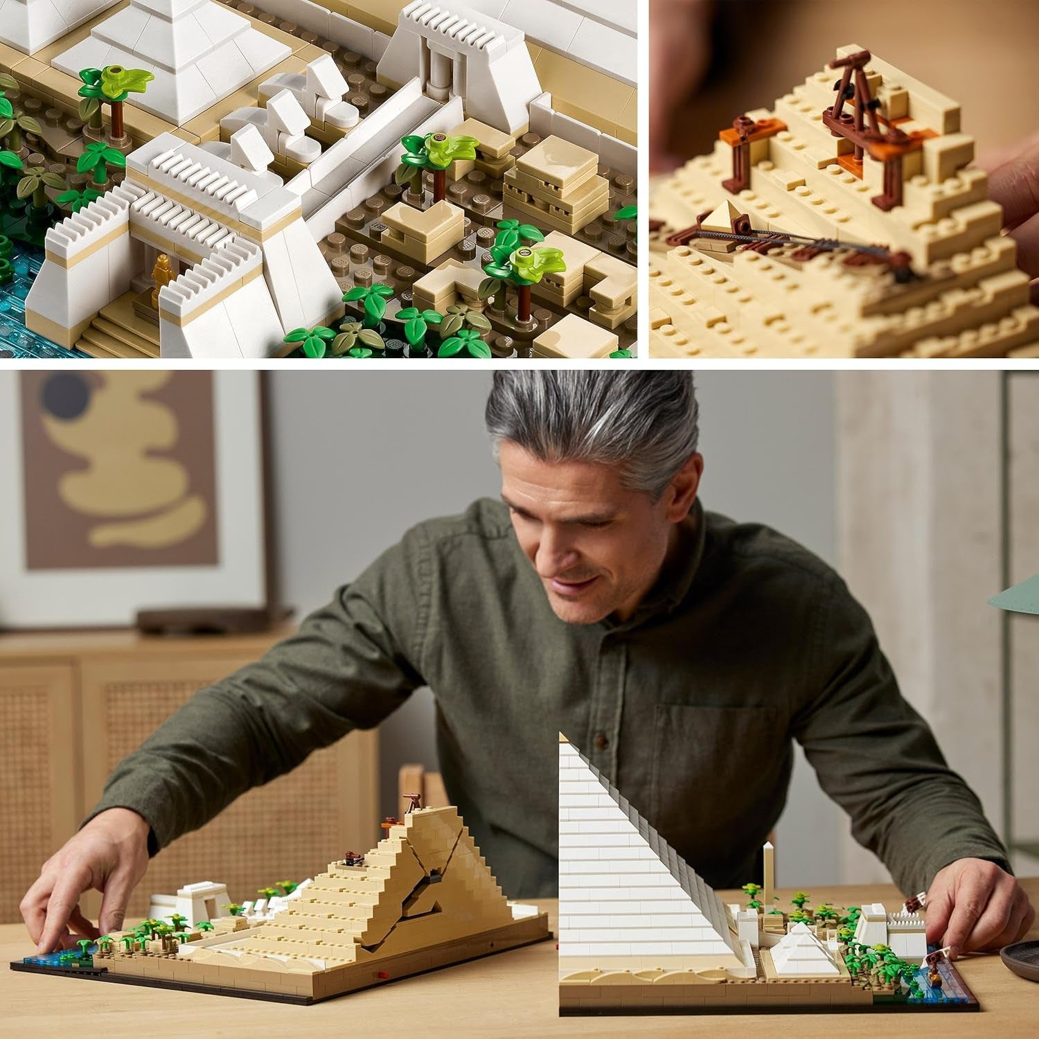 LEGO 21058 Arhitectură Piramida lui Keops Set de construcție pentru artizanat ca hobby creativ, idee de cadou pentru adulți, bărbați, femei, mamă, tată, activitate creativă, colecție de repere faimoase Seturi de constructie Besuche den LEGO-Store