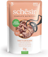 , Thunfisch mit Lachs in Gelee, komplettes Nassfutter für Katzen, im Beutel, 100% natürliche Inhaltsstoffe, tierversuchsfrei, 12 x 85 g