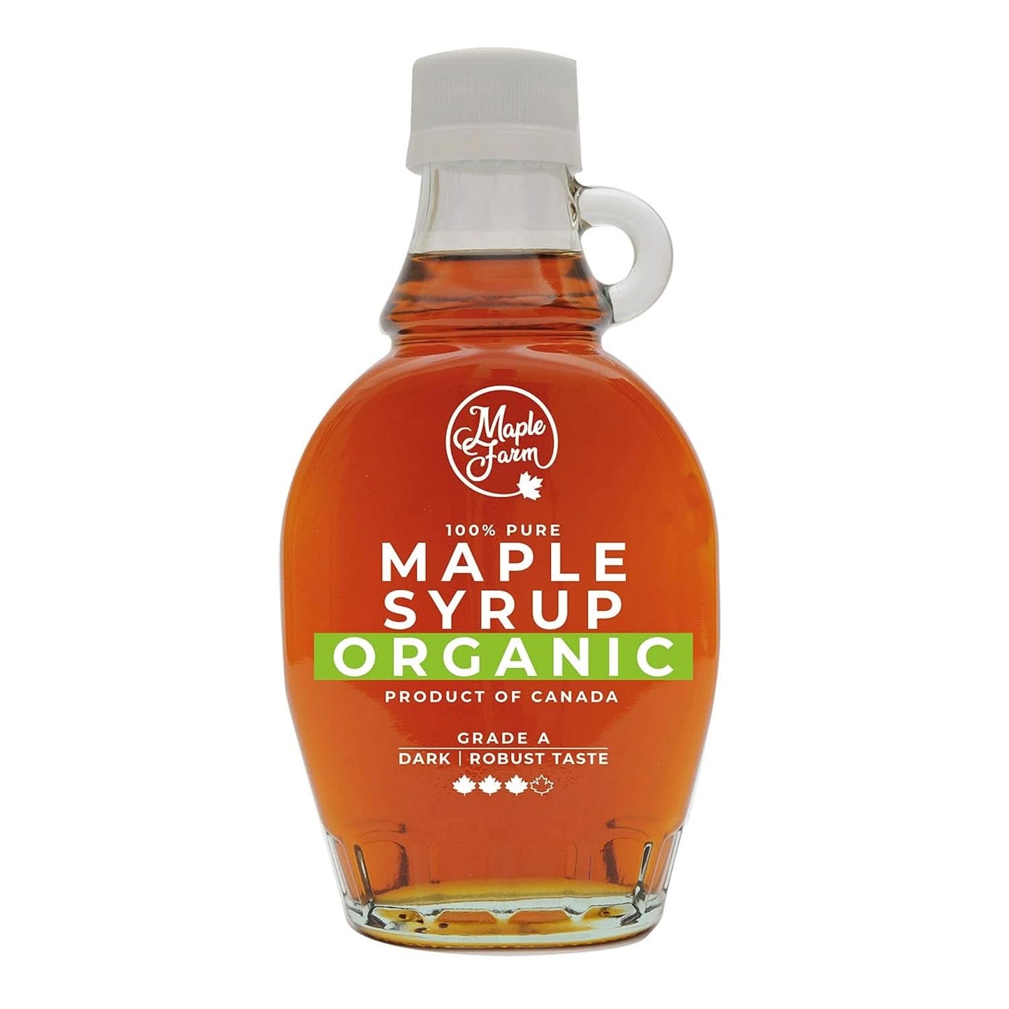 Maplefarm - Sirop de arțar organic pur canadian închis, grad A, închis, aromă puternică - 250 ml Indulcitori Naty Shop 189 ml