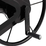 Tambur furtun Relaxdays, tambur furtun cu manivelă, pentru furtun de 60 m, oțel, ÎxLxA: 41,5 x 54 x 45 cm, negru