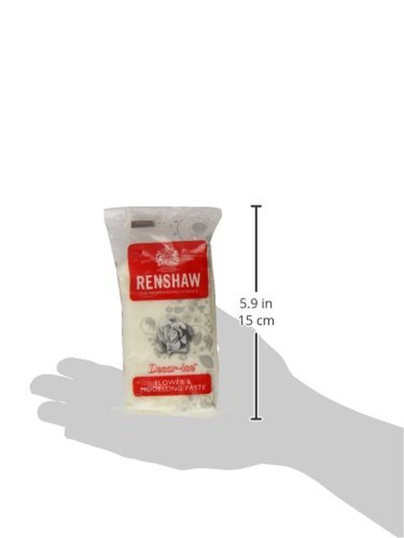 Flower & Modelling Paste White 250g - Pastă de modelare, perfectă pentru flori, flori, figuri și multe altele, pastă de zahăr comestibilă - 250 g Pasta de zahar Naty Shop