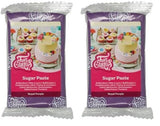 Fondant rulat FunCakes Royal Purple: Ușor de folosit, neted, flexibil, moale și pliabil, perfect pentru decorarea prăjiturilor. Fără gluten, 250 g (pachet de 2) Pasta de zahar Naty Shop Royal Purple 250 G (pachet de 2)
