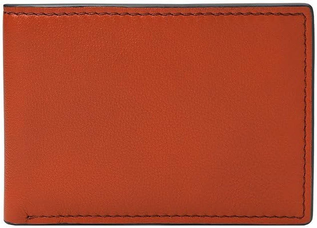 Fossil Steven Casual, 11.43 cm L x 1.27 cm l x 7.62 cm H Portofel Barbati Naty Shop Portocaliu