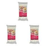 FunCakes Fondant cu aromă de lămâie: Gust delicios, textură fină, ușor de întins, fondant rulat, perfect pentru prăjituri, cupcakes și biscuiți. Halal, kosher și fără gluten. 250 g (pachet de 3) Pasta de zahar Naty Shop 250 G (pachet de 3) Lămâie
