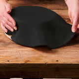 FunCakes Rolled Roll Fondant Disc Raven Black: aromă delicioasă de vanilie, 430 g & Rolled Roll Fondant Disc Fire Red: aromă delicioasă de vanilie, deja rulat, ușor de utilizat, 430 g Pasta de zahar Naty Shop