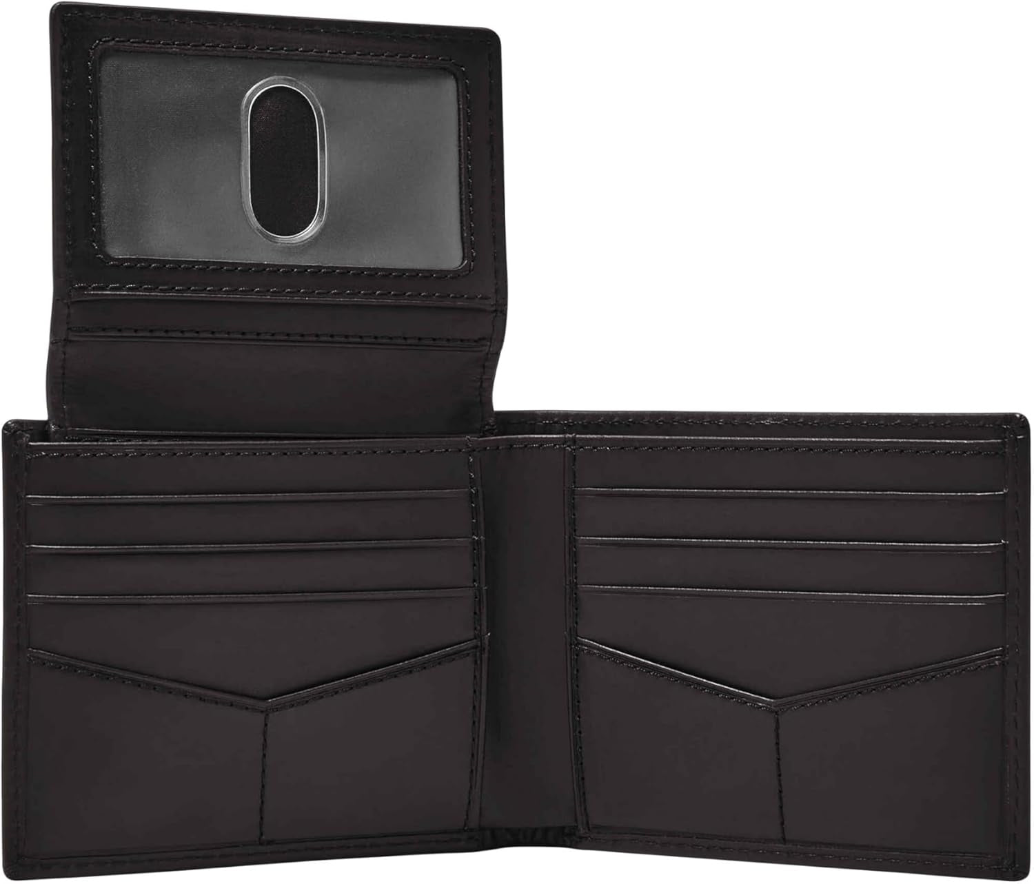 Geantă bifold pentru pașapoarte Fossil Derrick din piele cu blocare RFID pentru bărbați, cu suport detașabil pentru carduri Portofel Barbati Naty Shop