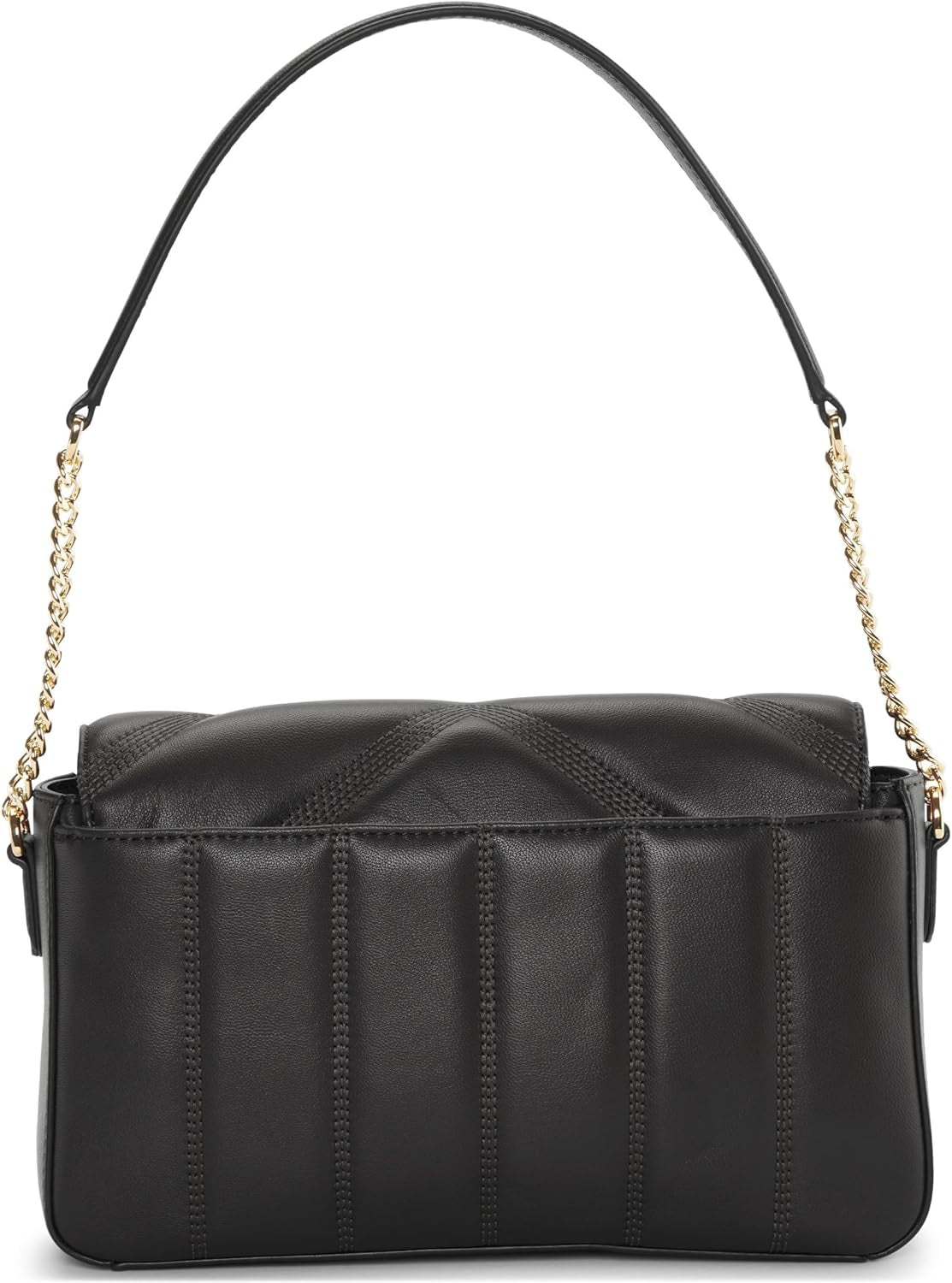 Geantă de umăr cu clapetă pentru femei DKNY, negru/galben Genti Femei Naty Shop