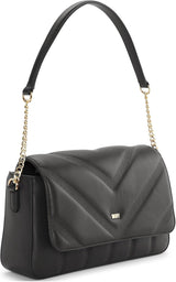 Geantă de umăr cu clapetă pentru femei DKNY, negru/galben Genti Femei Naty Shop