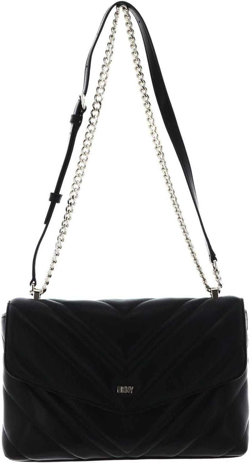 Geantă de umăr DKNY Ladies Genti Femei Naty Shop Negru / Aur