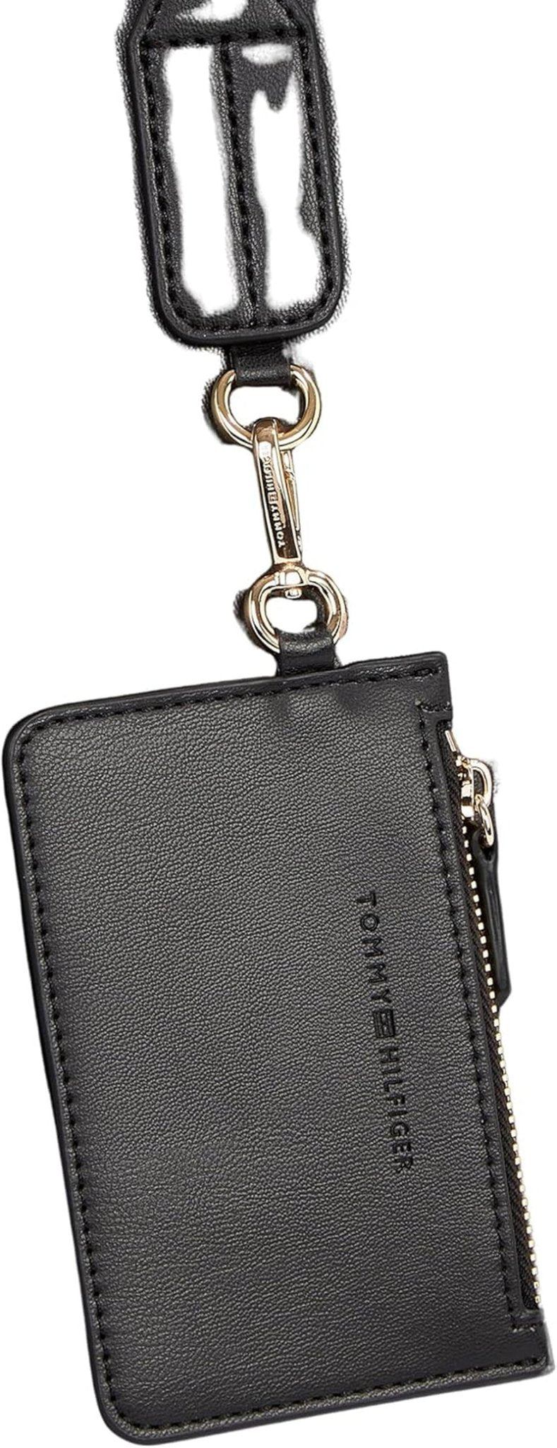 Geantă tote pentru femei Tommy Hilfiger Distinct cu fermoar, negru (Black), mărime naturală Genti Femei Naty Shop